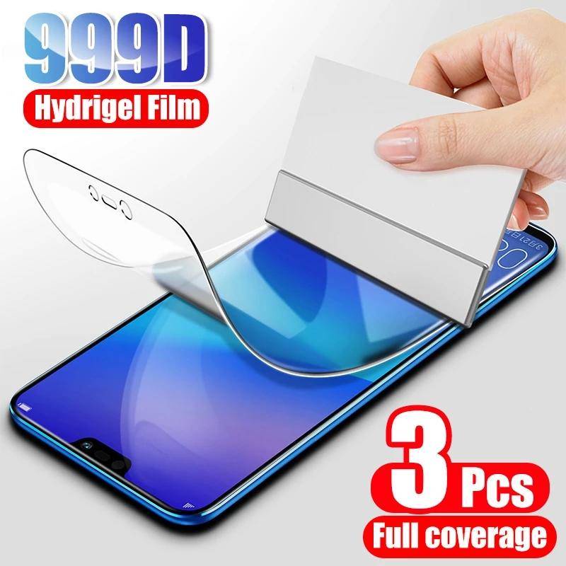 3pcs Untuk Huawei P50 P40 P30 Pro Plus Hydrogel film Pelindung Screen Protector film Untuk Huawei Mate Nova 50 40 30 Y90 Y70 Y61 10 9 8 8i Pro SE 5G