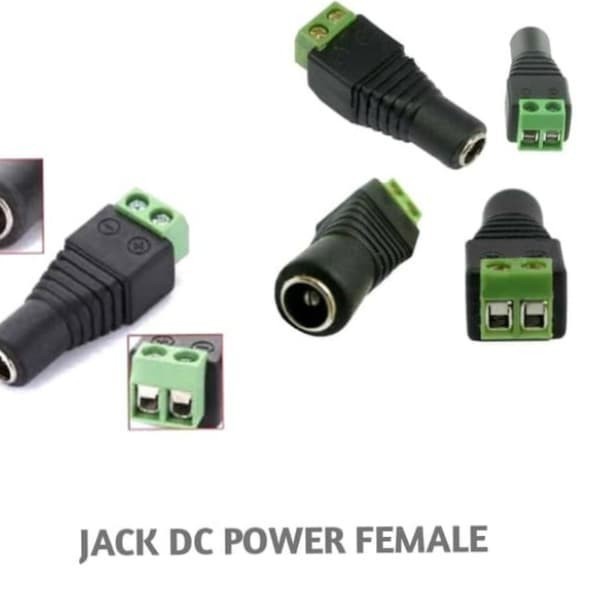 Jack DC Female to Terminal Screw Konektor Power CCTV - Pompa 12 Volt