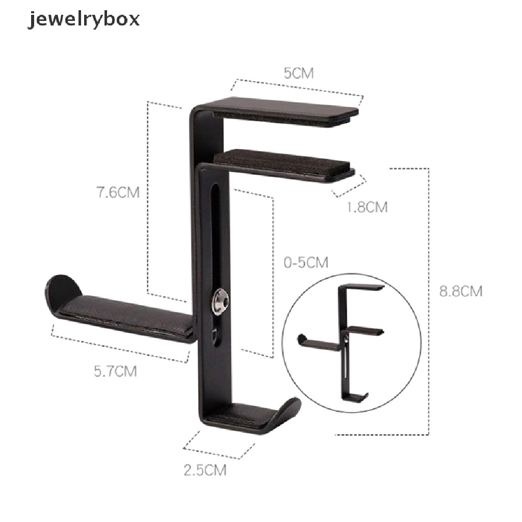 [jewelrybox] Dudukan Meja Gantungan Kantor Universal Gaming Headphone Stand Display Rak Headset Holder Hemat Ruang Penjepit Meja Butik