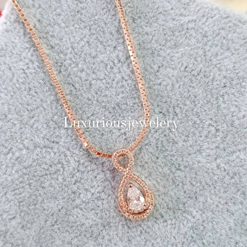 Kalung premium liontin rosegold