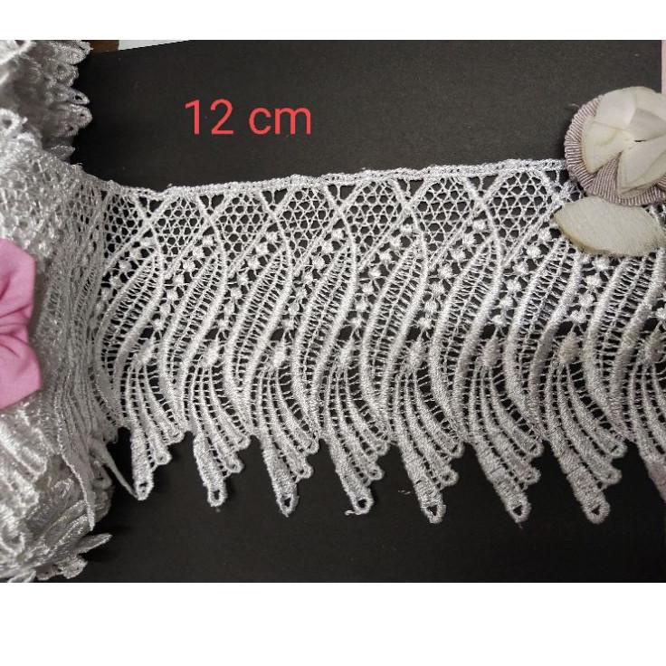 ➹ Renda bordir gyper kembang lancip renda lebar renda giper putih renda hitam renda oki renda mukena