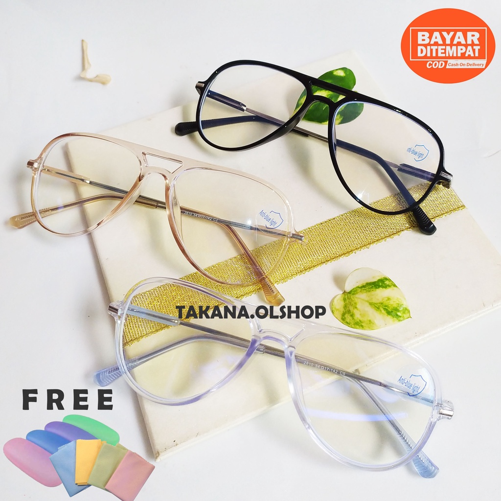 TAKANA - Frame Kacamata Unisex Aviator Plastik