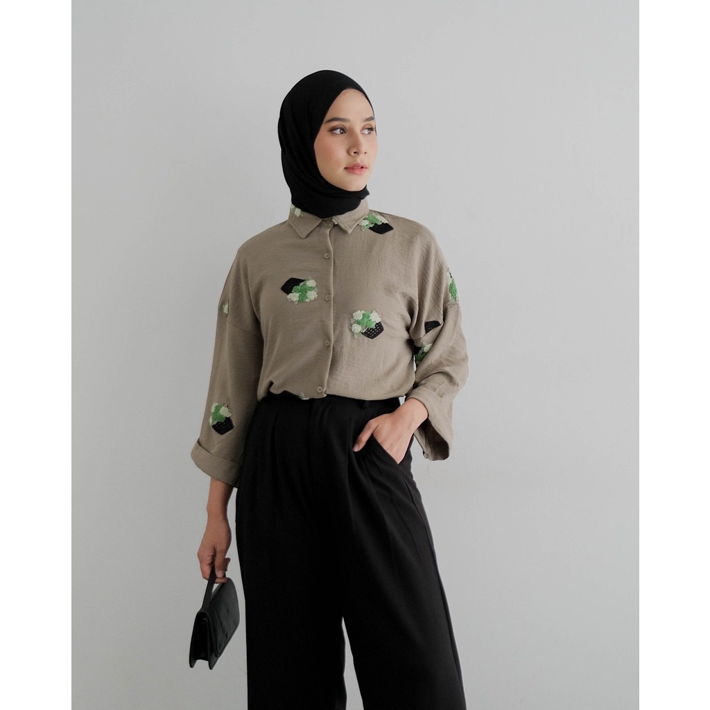 Myrubylicious METIA SHIRT KODE 101299| SHIRT | KEMEJA WANITA | KEMEJA OVERSIZED | KEMEJA CRINCLE | KEMEJA LENGAN PANJANGA