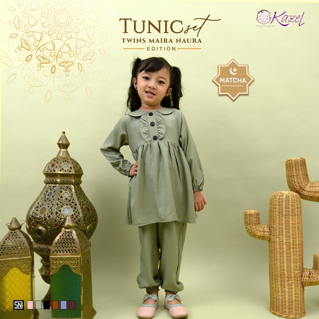 Kazel Tunic Set x Twins Maira Naura Edition Setelan Anak Perempuan