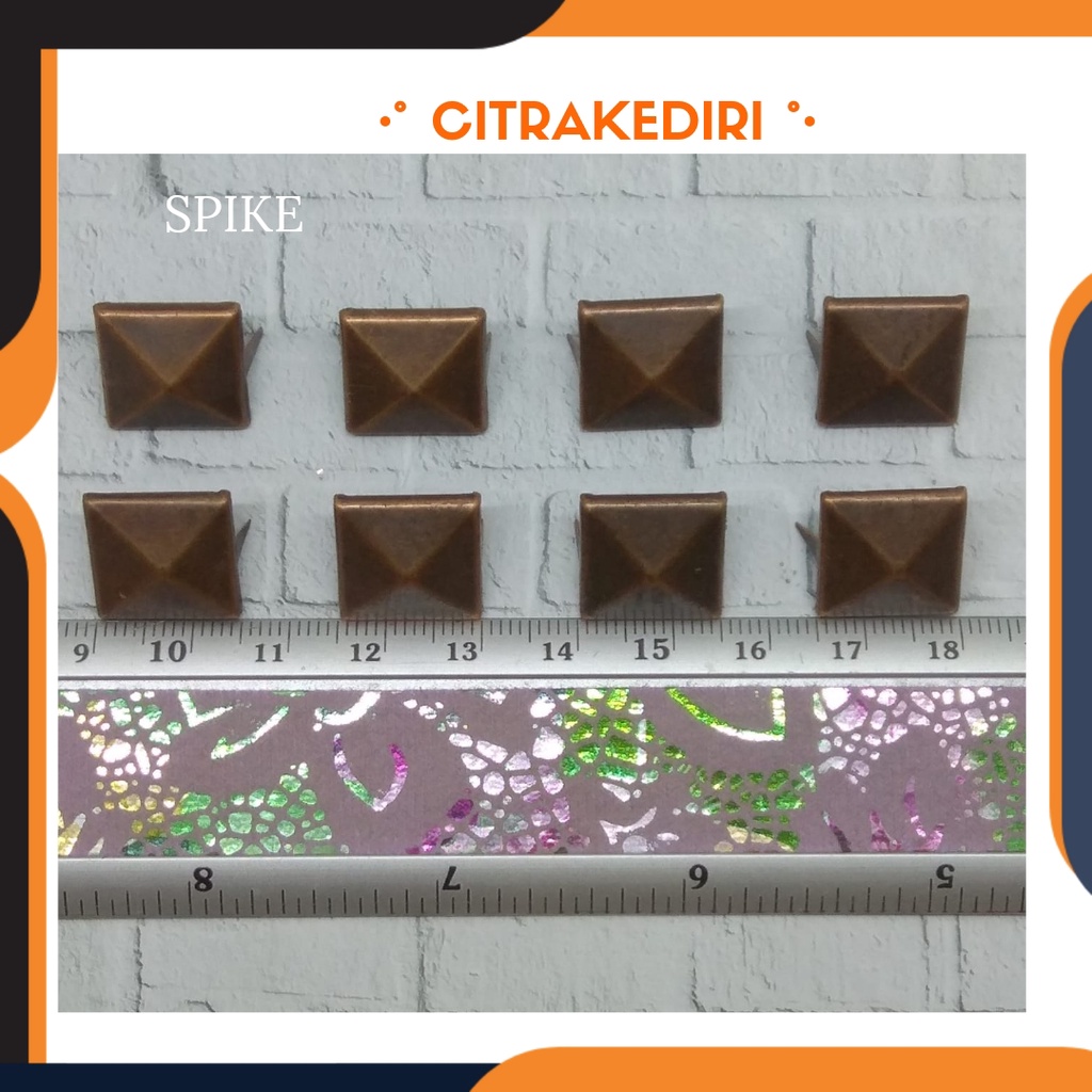 Spike /Stude Piramid variasi warna 20 dan 15 mm - aksesori tas - sabuk - kerajinan (20 biji)