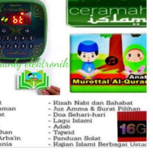➽ Speaker Al-Quran 30juz digital v600 bluetooth / portable Qur'an hafalan murotal anak per ayat ♥
