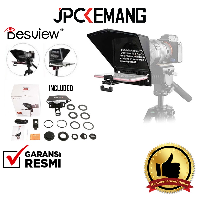 Desview T2 Broadcast Teleprompter for Camera Interview Desview T2 Garansi Resmi