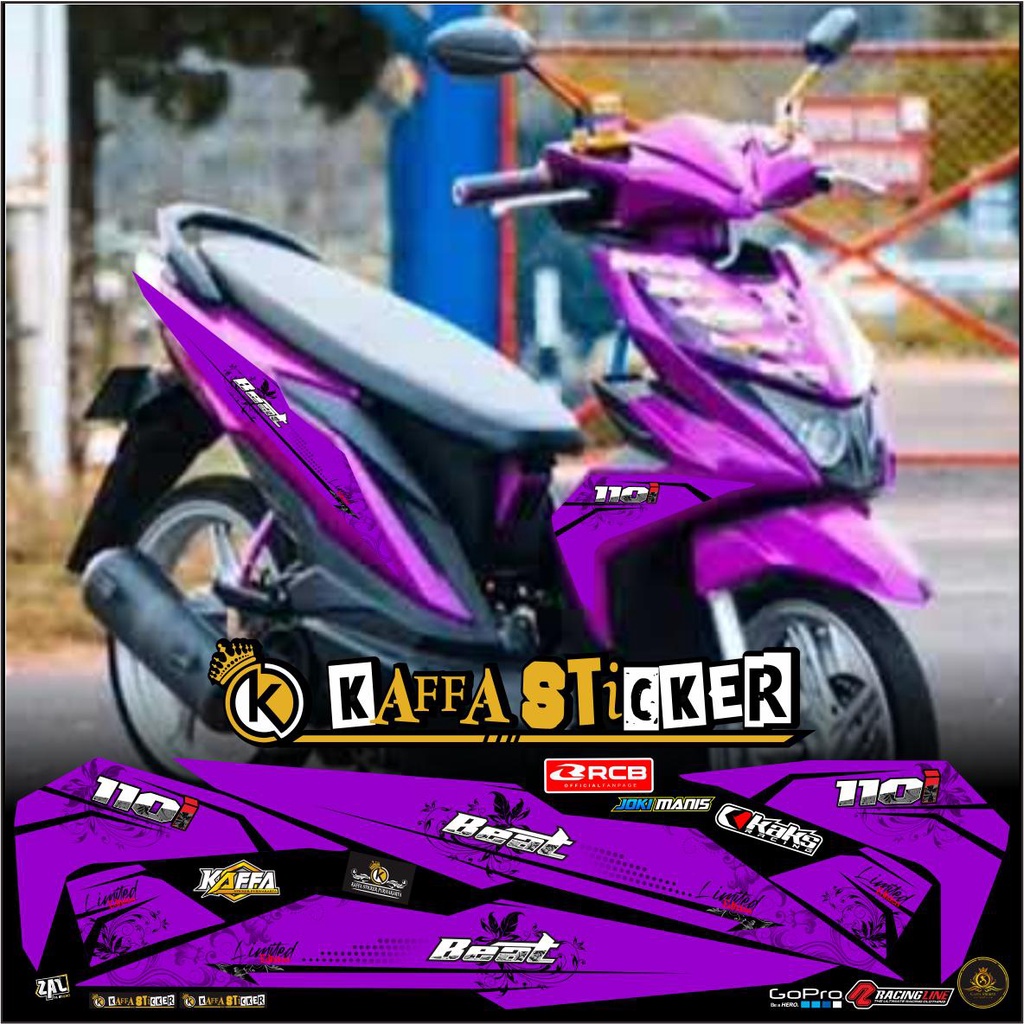 Sticker Striping List Variasi Beat ESP/Street - Striping Variasi Beat ESP/Street polet list ungu sty
