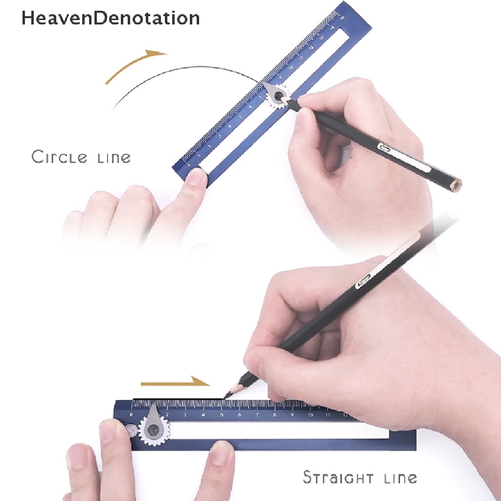 [HeavenDenotation] Penggaris Kompas Kreatif Multi-Fungsi Gambar Lingkaran Alat Penggaris Untuk DIY Gambar Geometris Alat Ukur Siswa Perlengkapan Alat Tulis Sekolah HDV