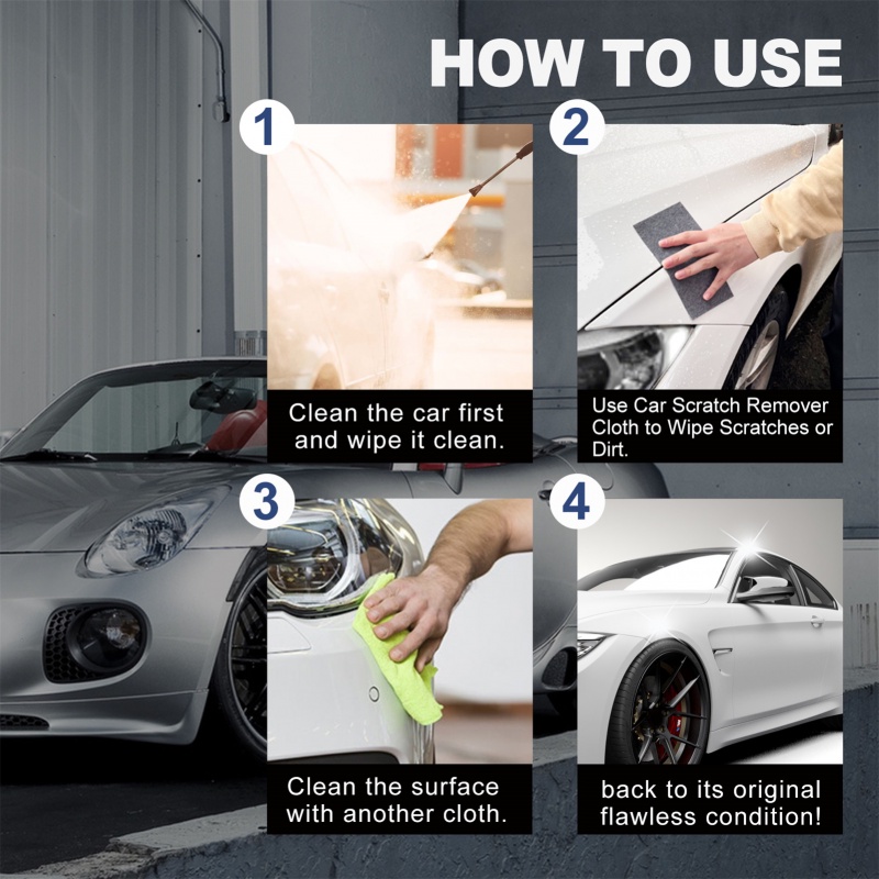 6pcs Nano Sparkle Cloth Perbaikan Goresan Mobil Universal Metal Surface Polishing Scratch Repair Remover