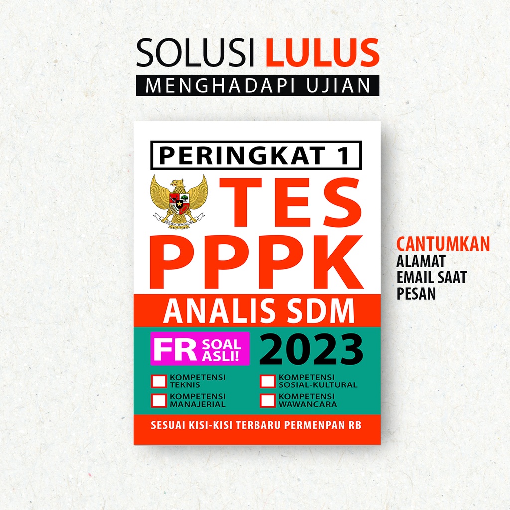 PPPK ANALIS SDM 2023 - BUKU PPPK TEKNIS ANALIS SUMBER DAYA MANUSIA - FULL SOAL PEMBAHASAN
