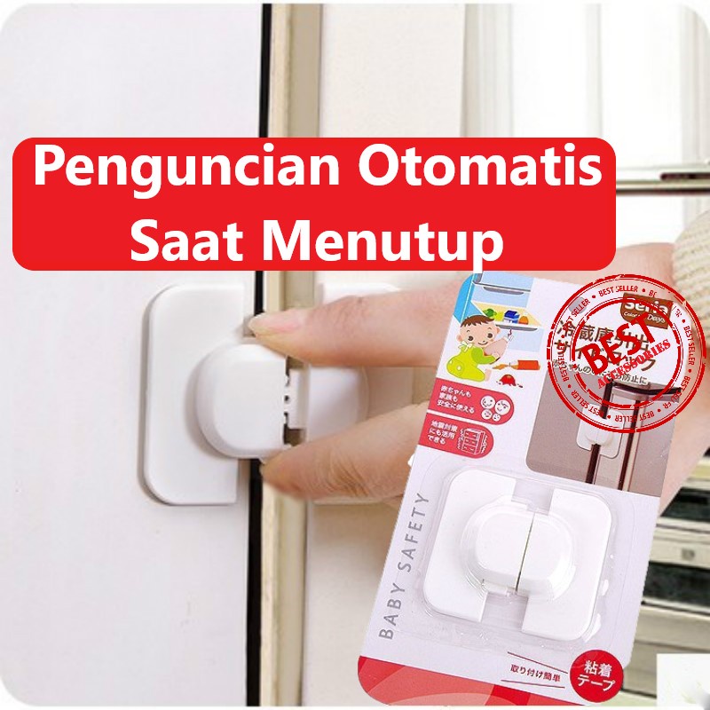 Pengaman Furniture Safety Lock Pengunci Kunci Laci Kulkas Kabinet