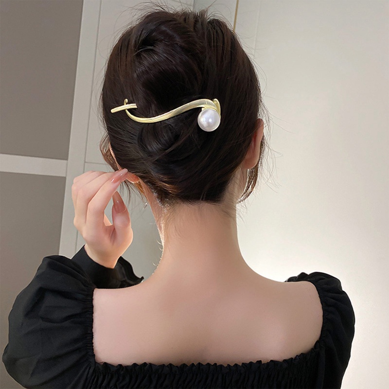 Fashion Logam Mutiara Rambut Klip Jepit Rambut Kodok Gesper Ponytail Clip Barrettes Hairgrips Hiasan Kepala Hair Accessorie Untuk Wanita