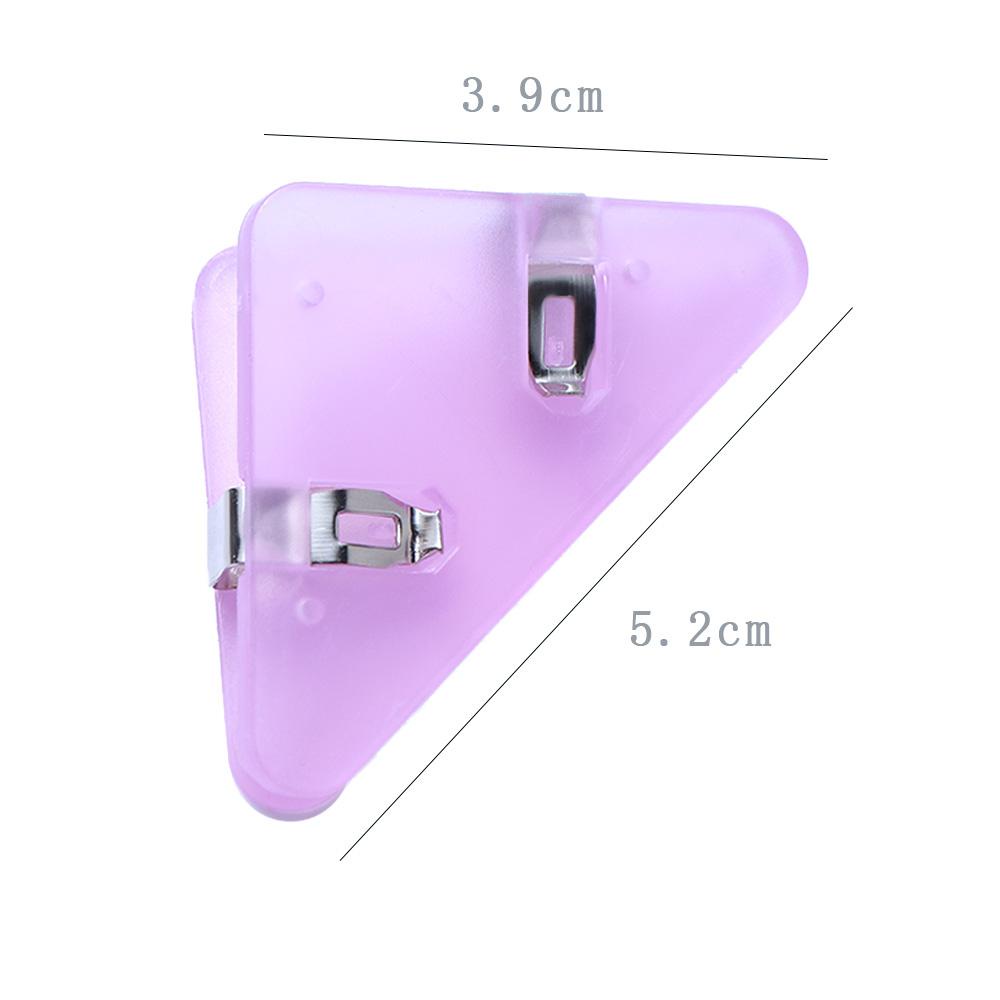 LANFY Penjepit Kertas Trigonal Transparan File Index Fixing Clips Kertas Tes Sekolah Pelindung Sudut Dokumen Staples