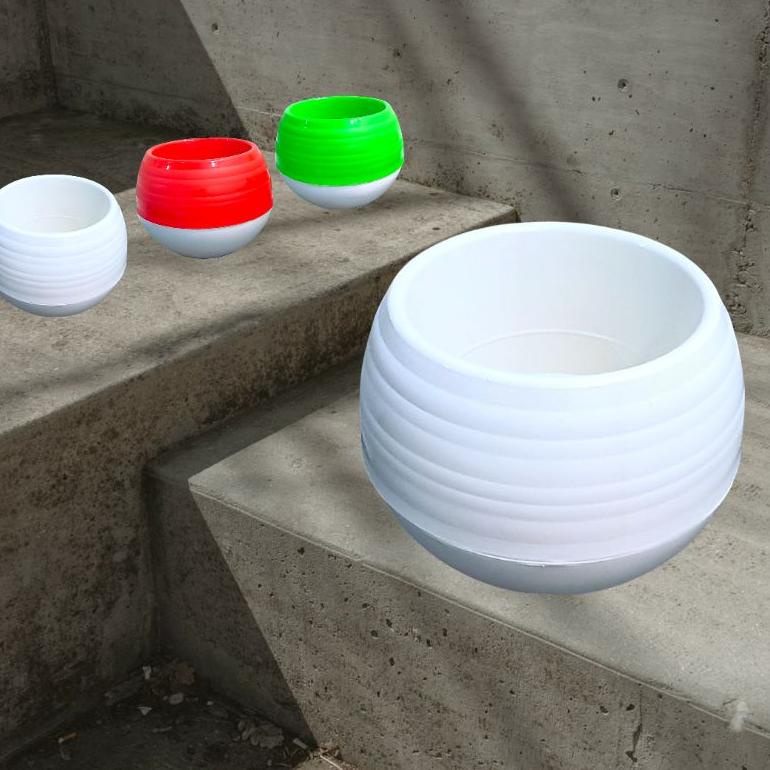 C78 Pot bunga plastik  unik pot bola pot plastik putih /size 25/pot bola sultan BARU SPESIAL ↟