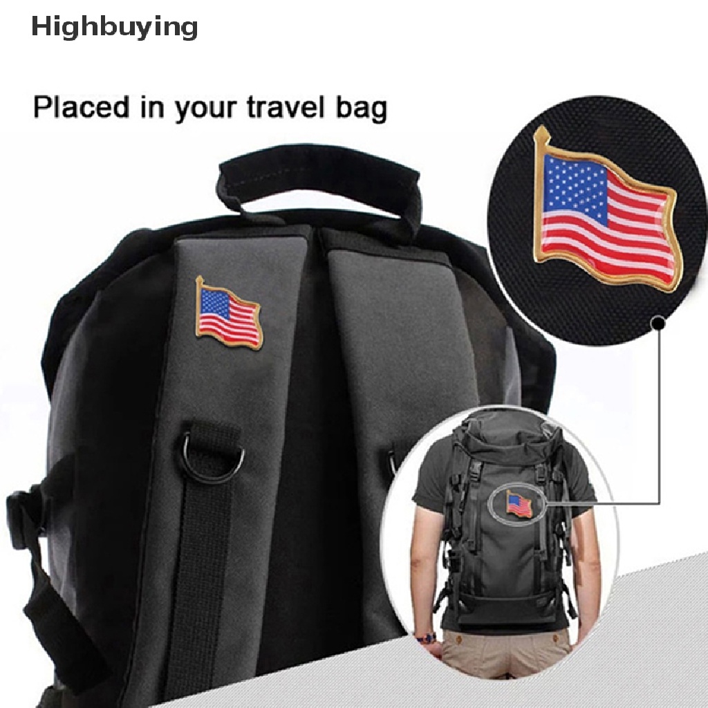 Hbid Bendera Amerika Kerah Melambai Pin Bangga USA Tie Tack Badge Bag Bros Dekorasi Hadiah Glory