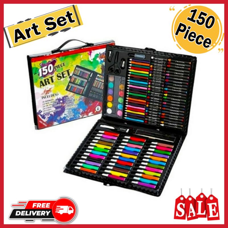 

ART SET 150 PCS /PENSIL WARNA CRAYON / ALAT MEWARNAI/COLOURING SET 150 ( BOX BIRU )