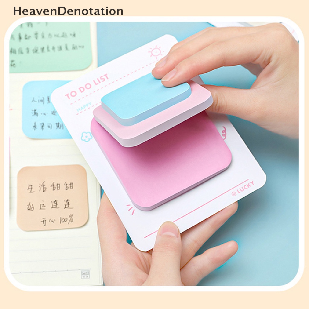 [HeavenDenotation] 90lembar Cute Notepad Sticky Notes Siswa Sekolah Alat Tulis Kantor Memo Pad Student Planner Note Pad Memo Stiker HDV