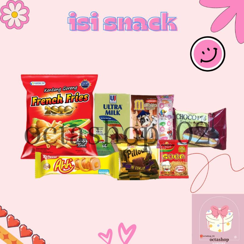 

Paket Snack ulang tahun kemasan pouch/Hampers Snack