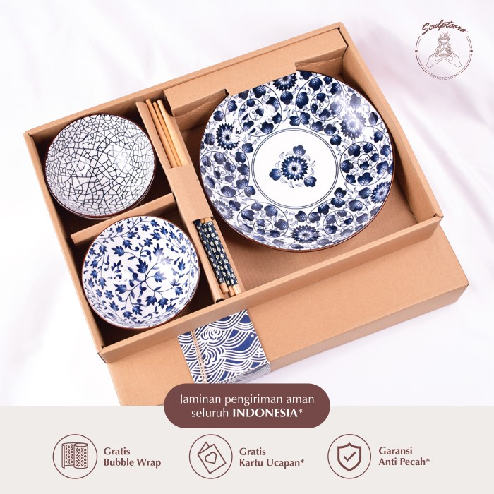 

Gift Set / Hampers Mangkok Piring Set Keramik Jepang Isi 3 - MPI3P1