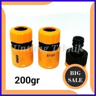 accessories INGCO 3 pcs Hose Quick Connector - Sambungan Coupler selang PVC 1F3B23