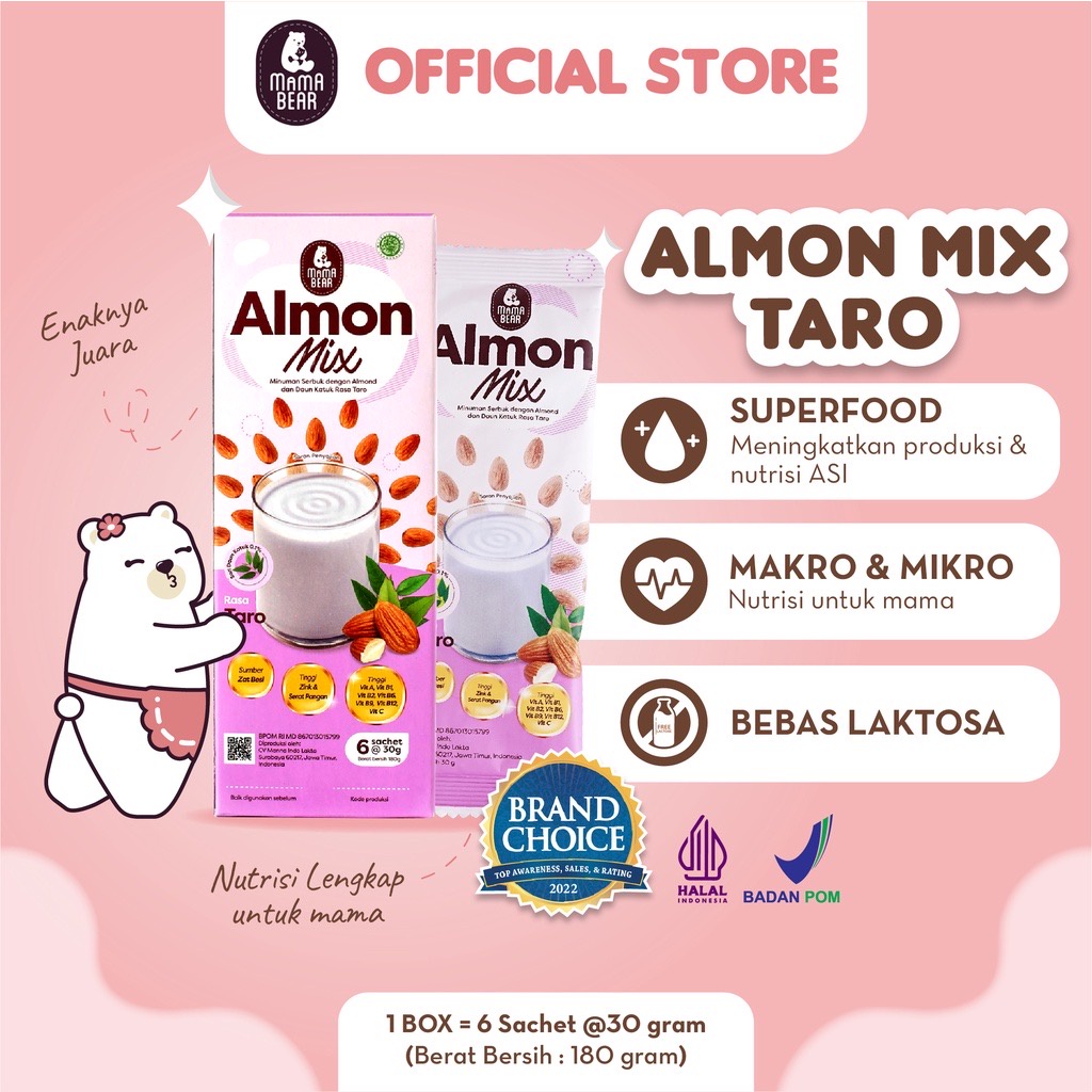 

￼MamaBear Almon Mix Rasa Taro | Pelancar ASI | ASI Booster