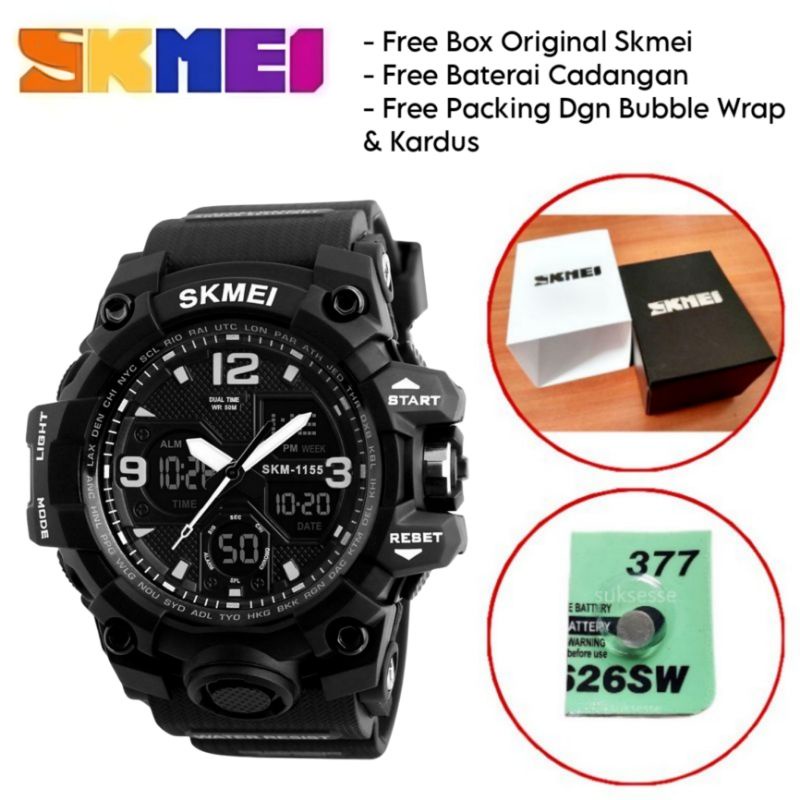 Jam Tangan Skmei 1155B - ACN102 / GG - Jam Tangan Pria Sporty Analog-Digital