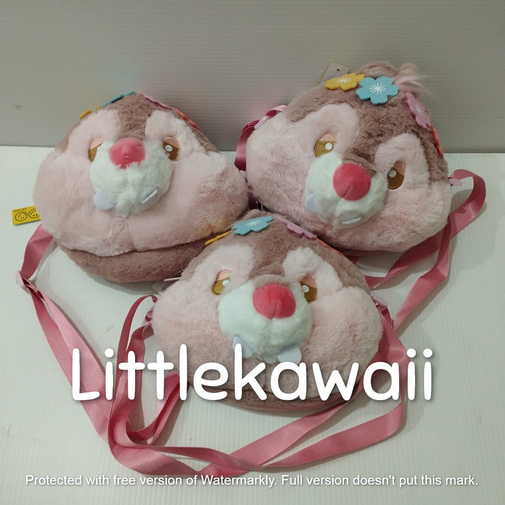 LK/Tas Slempang Boneka Plush Anak Remaja Slingbag Fashion Korean Style Chip And Dale Kiki Koko Lucu Soft Cute Unofficial