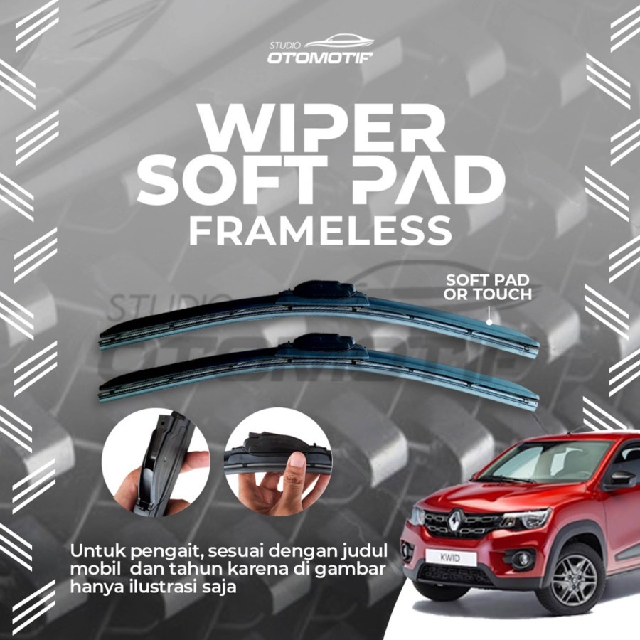 WIPER RENAULT KWID SOFT PAD FRAMELESS ZX9 WIPER RENAULT KWID