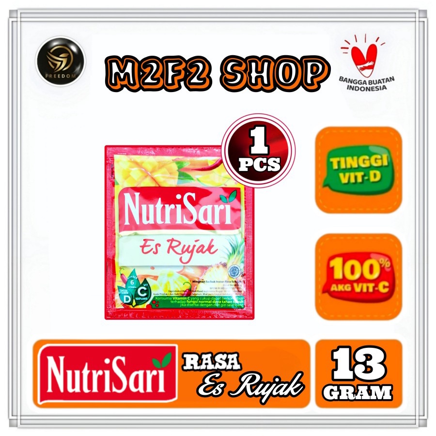 

NutriSari Minuman Serbuk Es Rujak Sachet - 13 gr (Kemasan Satuan)