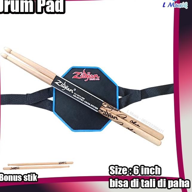 Promo Terheboh PAD DRUM 6IN LATIHAN DRUM STICKING DRUM PAD
