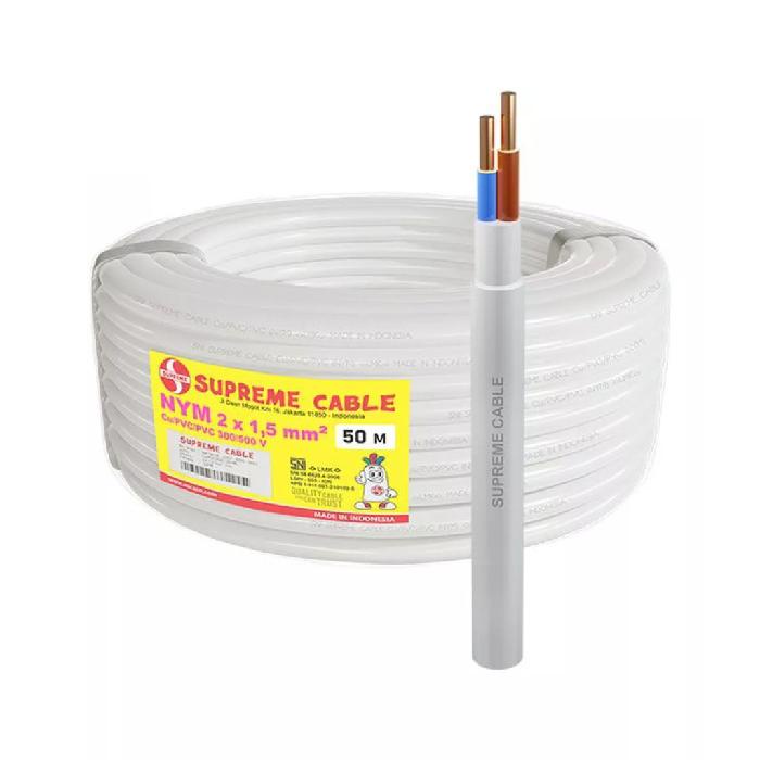 Kabel Extrana NYM 2 x 1.5 mm Satu Rol 50 Meter