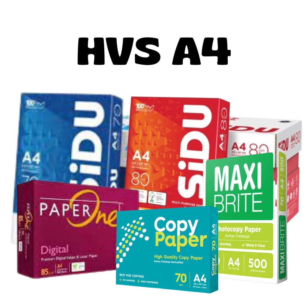 Jual KERTAS HVS A4 1RIM 500 LEMBAR SIDU, COPY PAPER, MAXI BRITE, EPAPER ...