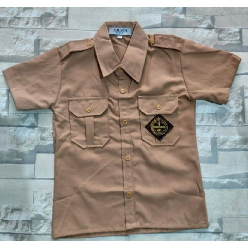 Best Seller - Baju pramuka lengan pendek laki-laki sekolah SD kelas 1-6/Baju prmuka sd laki laki