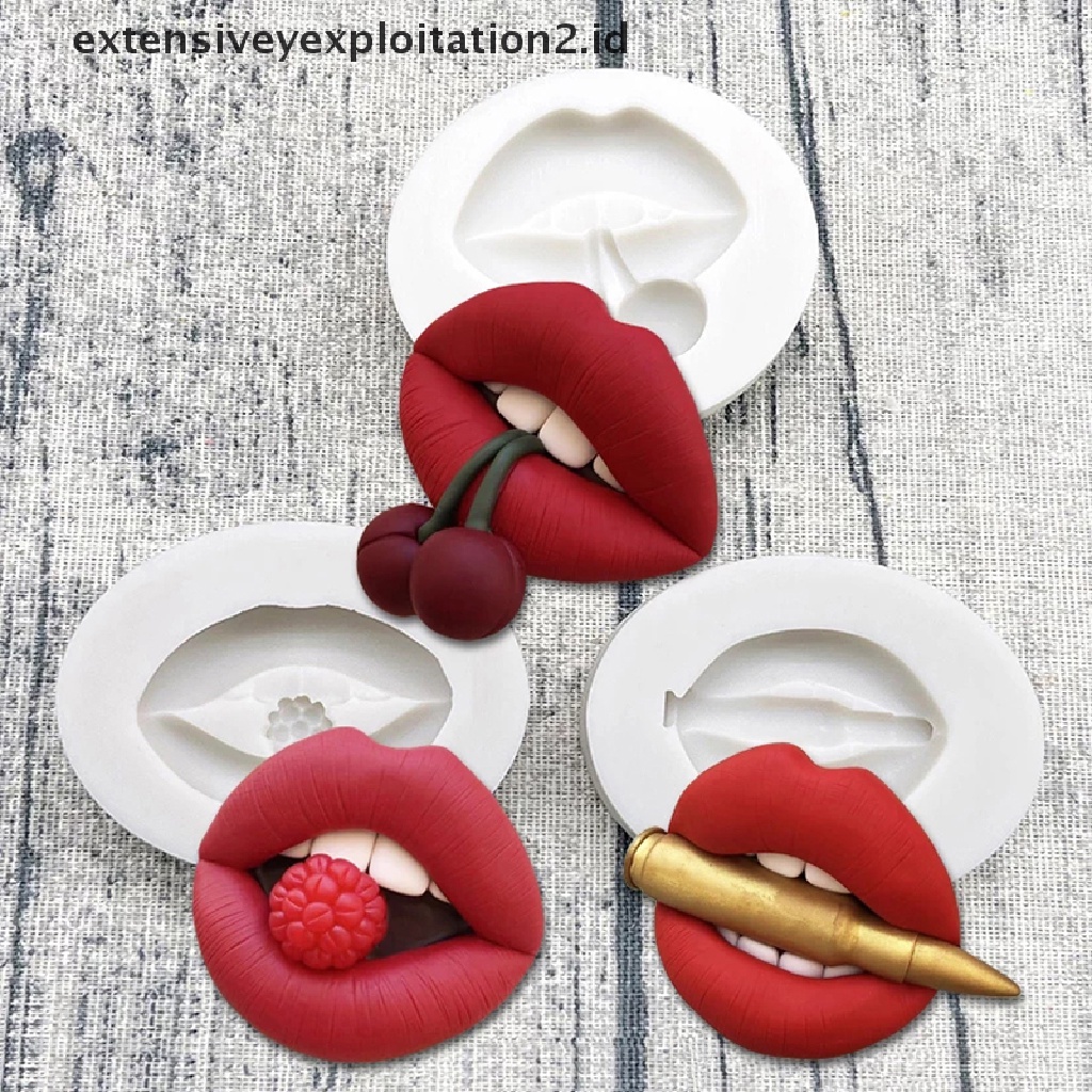 {NEW} 1pc Lips Cetakan Silikon Valene's Day Mold DIY Alat Dekorasi Kue Dapur.