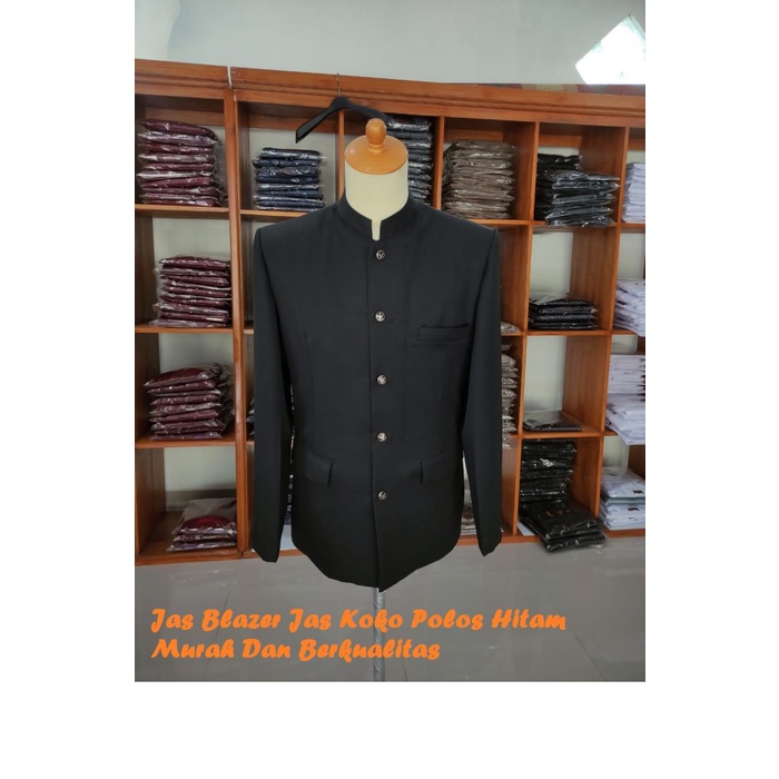 Jasko Hitam Polos Jas Koko Jas Santri Jas Seragam Jasko Pria