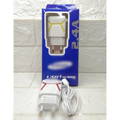 CHARGER LED BRANDED 2.4 A TRAVEL CAS HP BRAND FAST CHARGING TERMURAH