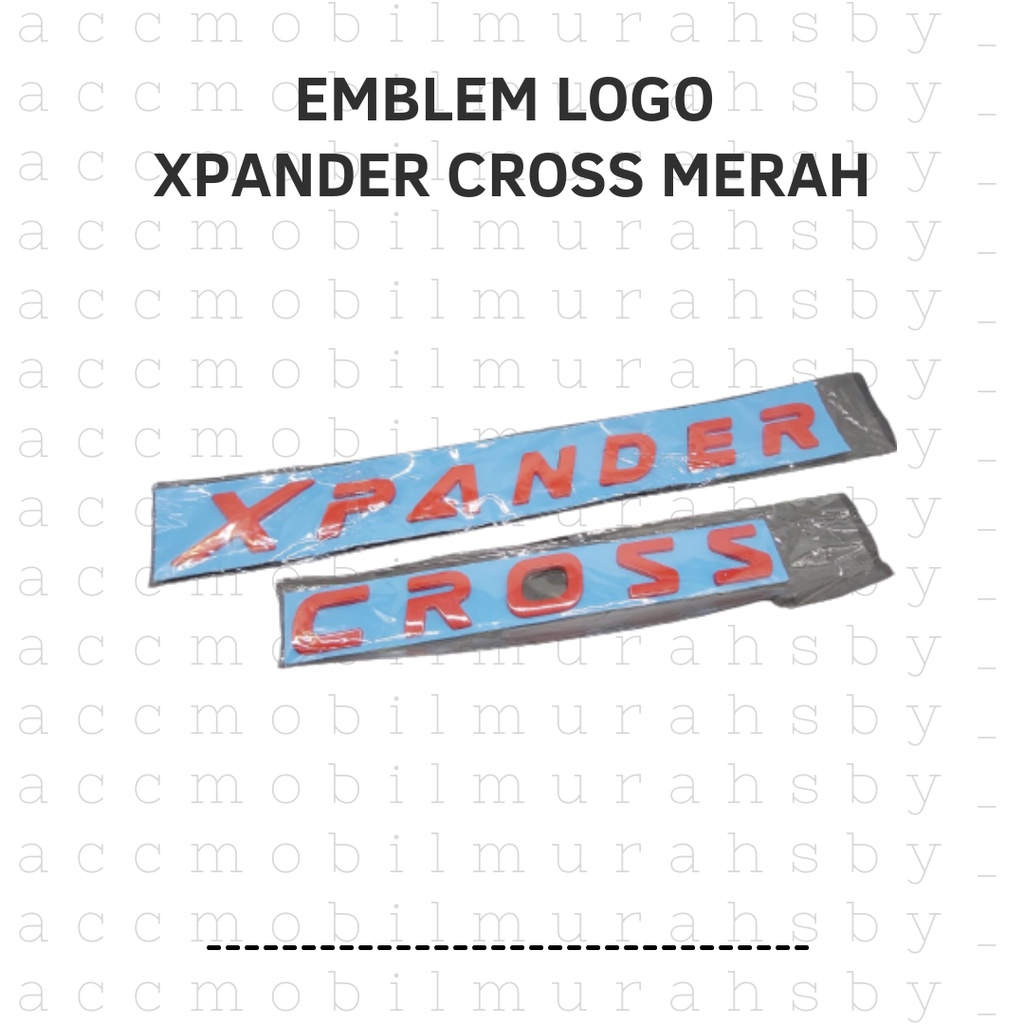 EMBLEM LOGO TULISAN HURUF XPANDER CROSS ENGINE HOOD DI KAP MESIN