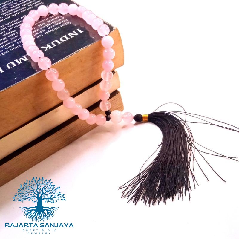 Tasbih Muslim 33 Batu Rose Quartz