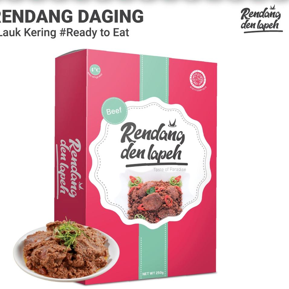 

♖ Rendang Daging Rendang Den Lapeh 250 gr Rendang Padang Kemasan Murah ✵