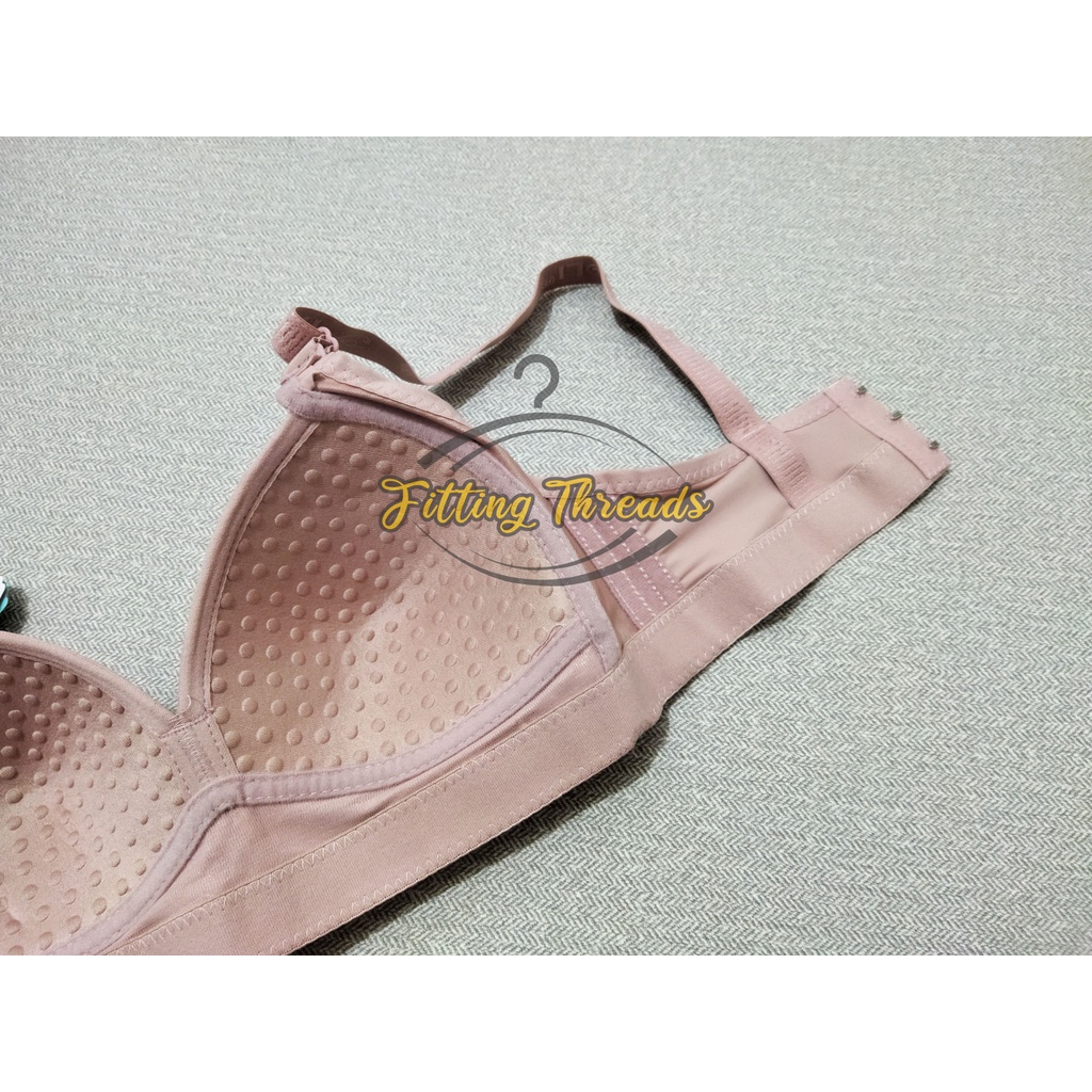 BH Busa Tanpa Kawat Kancing 3 / Bra Polos Kait 3 Cup B Piaoli Jumbo