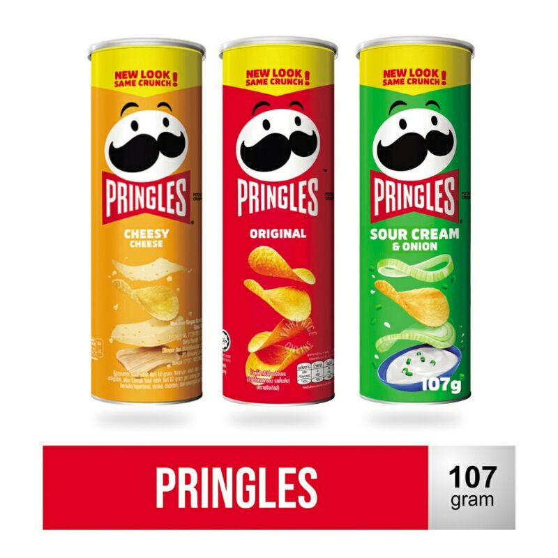 

pringles potato crips 107gr .