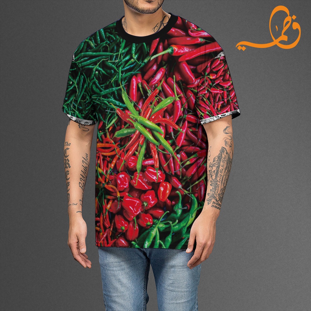 baju kaos sayur sayuran baju kaos premium fullprinting baju kaos cabe cabai merah