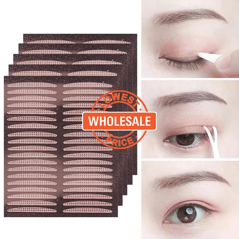 [Harga Grosir] Invisible Double Eyelid Sticker Rose Gold Mesh Traceless Self-adhesive Stiker Kelopak Mata Serat Tahan Air Alami Pita Kelopak Mata Alat Makeup Mata