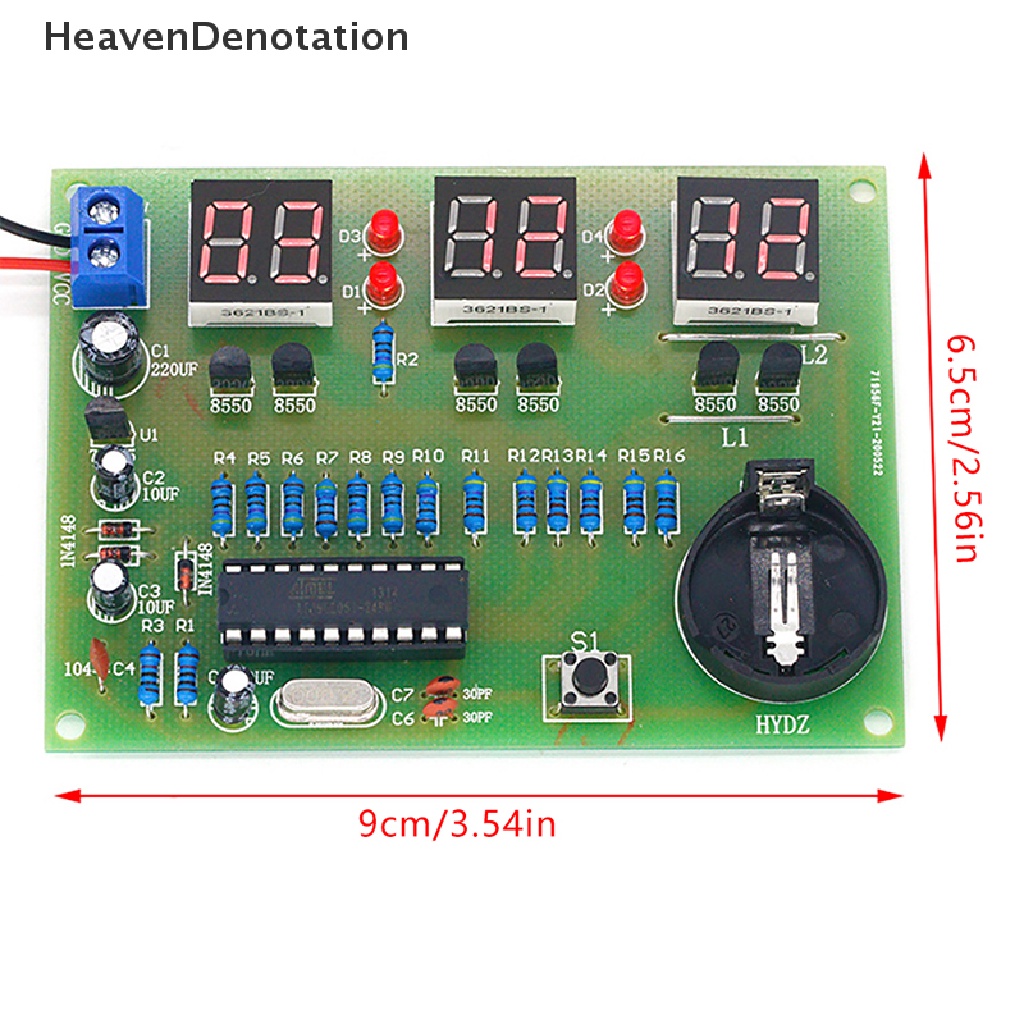 [HeavenDenotation] Jam Digital Elektronik Kit Display Suite Suku Cadang Modul Elektronik Dan Komponen HDV