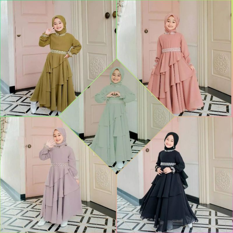 MIKAYLA SYARI ANAK 5 THN - 14 THN + PASMINA GAMIS ANAK TANGGUNG SYARI ANAK BAHAN CIRUTI BEBIDOL GAMIS ANAK TERLARIS SYARI KEKINIAN BAHAN CIRUTY PUL PURING KAMIS ANAK KEKINIAN TERLARIS SYARI TERBARU MIX RENDA BAJU MUSLIM ANAK GAMIS MUSLIM ANAK