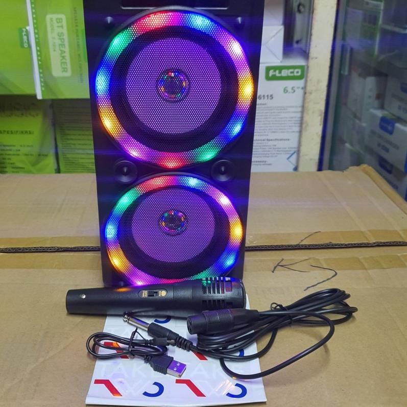 ◌ COD Speaker Bluetooth Fleco F 6582 LED Bonus Mic/Salon Fleco/Speaker Karaoke FLeco F-6582/Salon Bl