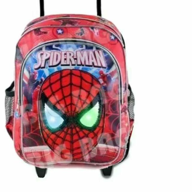 ✧ Tas troli Tas anak Led PAUD TK SD karakter superhero - tas anak - tas troli anak ☆