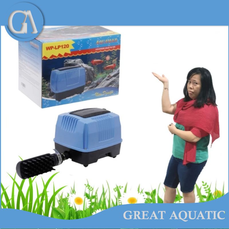 AQUAMAN LP 120 AIR PUMP TEKANAN BESAR AERATOR BLOWER AQUARIUM KOLAM IKAN