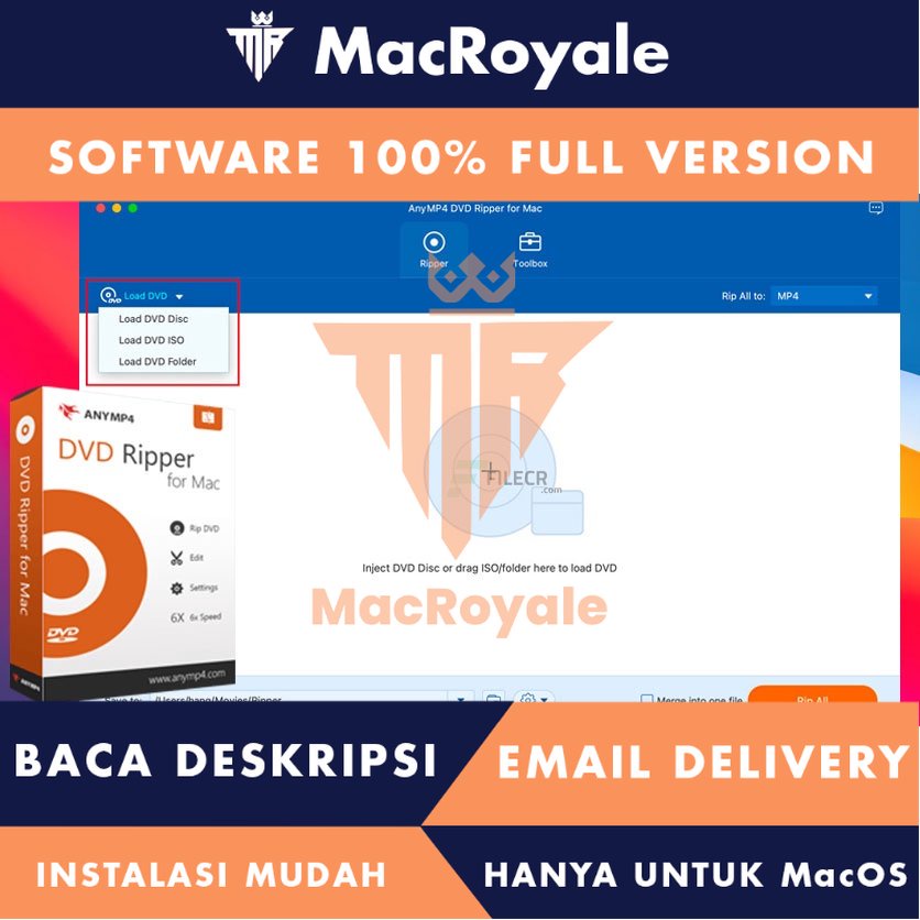 [MacOS] AnyMP4 DVD Ripper for Mac Full Version Lifetime Full Garansi